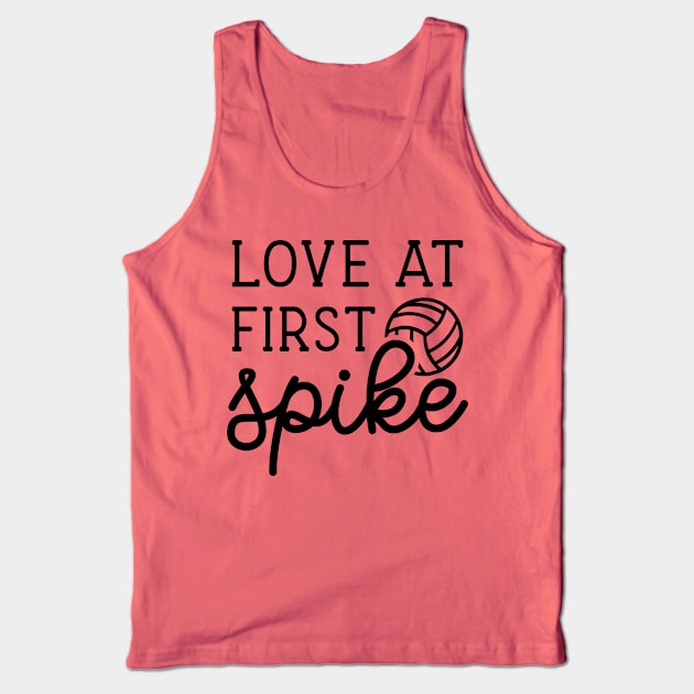 Love At First Spike Volleyball Girls Boys Cute Funny Tank Top by GlimmerDesigns